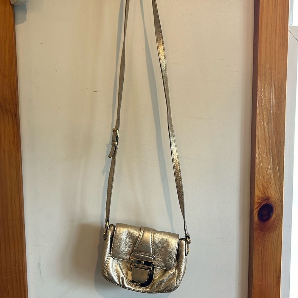 Gold, Michael Kors, leather purse